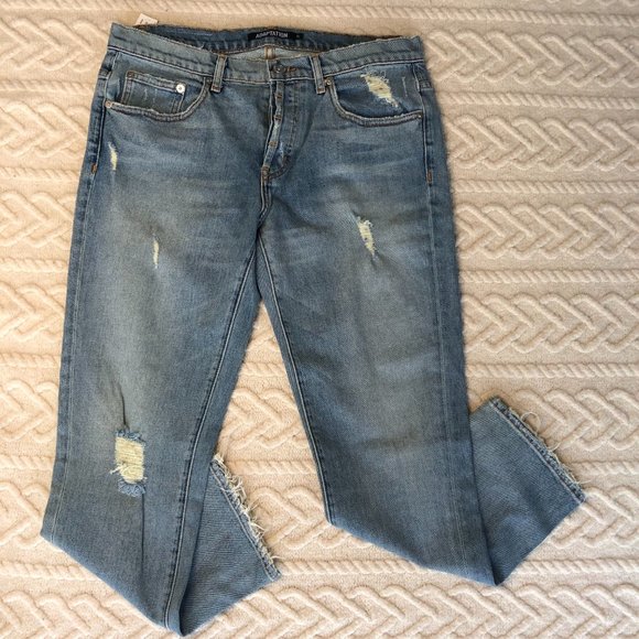 NWT Post LA ADAPTATION Boyish Crop Jeans Size 27 $495 Distressed Blue Denim - Picture 9 of 10